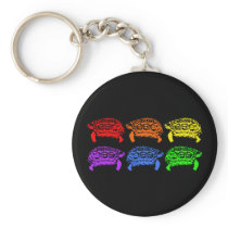 Rainbow Turtles Keychains