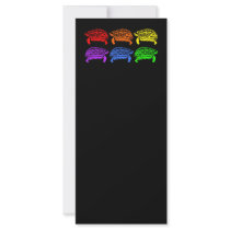 Rainbow Turtles Custom Rack Cards