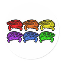 Rainbow Turtles Stickers