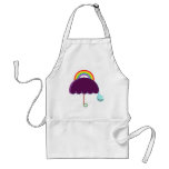 rainbow umbrella drop rain aprons