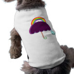 rainbow umbrella drop rain dog t shirt