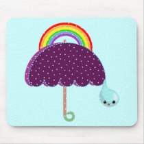 rainbow umbrella drop rain mousepads by anacletocold rainbow umbrella drop rain mousepads