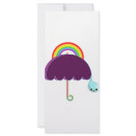rainbow umbrella drop rain rack card