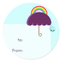 rainbow umbrella drop rain stickers by anacletocold rainbow umbrella drop rain stickers