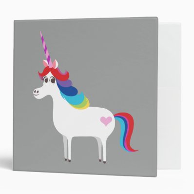 Rainbow Unicorn Binders
