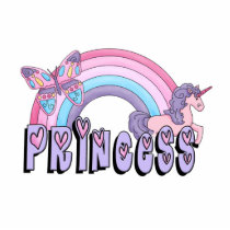 Rainbow Unicorn Butterfly Princess Design photo sculptures