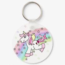 Rainbow Unicorn keychains