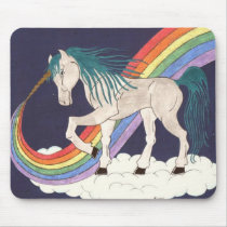 Rainbow Unicorn Mousepad by dkpalmer Rainbow Unicorn Mousepad