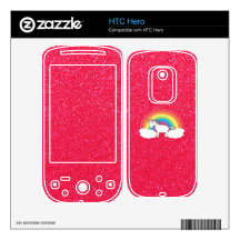Rainbow unicorn pink glitter HTC hero skin