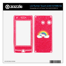 Rainbow unicorn pink glitter LG rumor touch decals