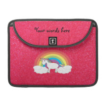 Rainbow unicorn pink glitter sleeves for MacBook pro