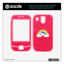 Rainbow unicorn pink glitter samsung flight skin