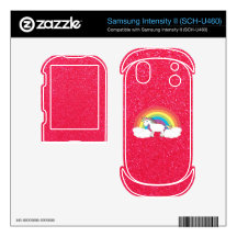 Rainbow unicorn pink glitter samsung intensity decal