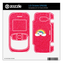 Rainbow unicorn pink glitter skins for LG octane
