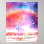 Rainbow unicorn poster