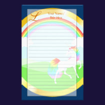 Rainbow Unicorn Stationery stationery