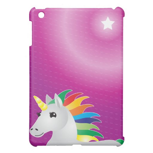 rainbow unicorn vertical iPad mini cases Zazzle