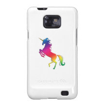 Rainbow Unicorn with Gold Horn Samsung Galaxy S Cases