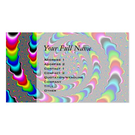 Rainbow Universe - Fractal Art Business Card Template