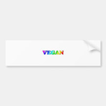 Rainbow Vegan Bumper Sticker
