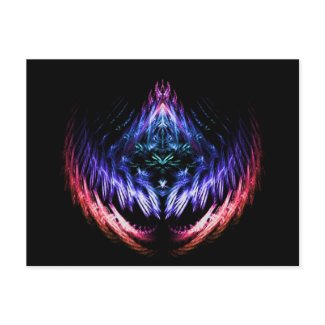 Rainbow Vibrations Fractal Postcard postcard