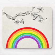 rainbow vintage paper mousepads