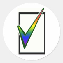 rainbow vote stickers