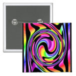 Rainbow Warp Pinback Button