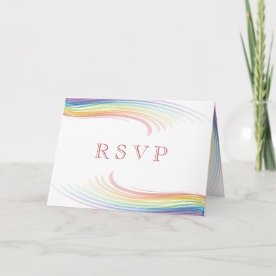 Rainbow Wave RSVP Card