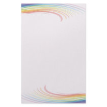 Rainbow wave custom stationery