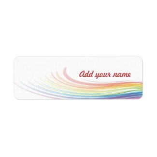 Rainbow Wave with Name in Red label