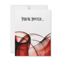Rainbow Waves 2 Red invitations by VoXeeD Rainbow Waves 2 Red invitations