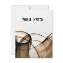 Rainbow Waves 2 Sepia Brown invitations by VoXeeD Rainbow Waves 2 Sepia Brown invitations