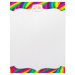 Rainbow Waves Stationery Customized Letterhead