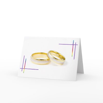 Rainbow Wedding Blank Card