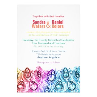 Rainbow Wedding Invitations Online Custom Template
