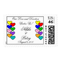 Rainbow Wedding postage by SweetRascal Rainbow Wedding postage