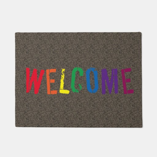 Rainbow Doormat Zazzle