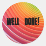Rainbow WELL DONE stickers