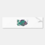 Rainbow Whimsical Fish Blue & Purple Hue Art Bumper Sticker Rainbow Whimsical Fish Blue & Purple Hue Art Bumper Sticker