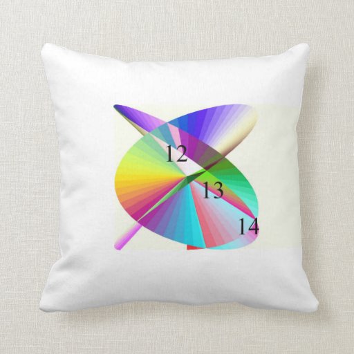 Rainbow Whirligig Throw Pillow
