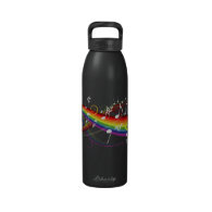 Rainbow White Music Notes Liberty Bottle Drinking Bottles