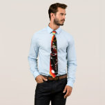 Rainbow White Music Notes Tie