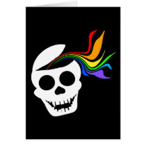 Rainbow White Skull Cards