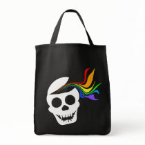 Rainbow White Skull Dark Bags
