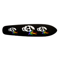 Rainbow White Skull Skateboard
