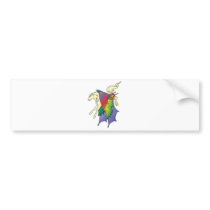 rainbow wings pegasus bumper stickers by doonidesigns rainbow wings pegasus bumper stickers