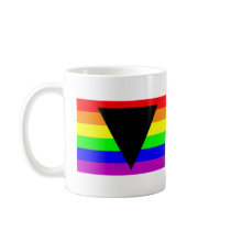 Rainbow with Black Triangle for Gay and Lesbians mugs by smnetworks Rainbow with Black Triangle for Gay and Lesbians mugs