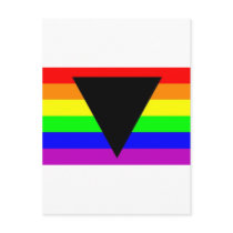 Rainbow with Black Triangle for Gay and Lesbians postcards by smnetworks Rainbow with Black Triangle for Gay and Lesbians postcards