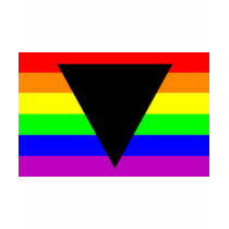 Rainbow with Black Triangle for Gay and Lesbians t-shirts